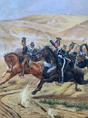 Huge 5 x 3 feet Oil Painting „The Charge of The Light Brigade“ in Crimean war