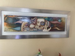 Julio C Garcia, Fine Art on canvas. One of a kind original. Mixed Media.