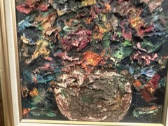 B DELANEY Signed Painting Floral Signed ‘70; 17×21 Framed