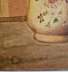 Fabrice De Villeneuve Original Oil Painting on Canvas. Size 18 x 15