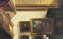 Louis Tielemans Interior Genre Oil Painting, Titian’s Studio