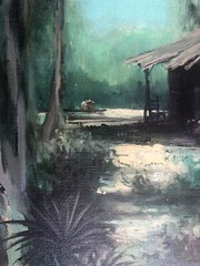 Colette Pope Heldner 1902-1990 New Orleans Artist Louisiana Swamp Oil Painting