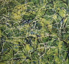 Jackson Pollock Style Giant Canvas Painting 81”X62” (6 Foot 9 inch) Abstract