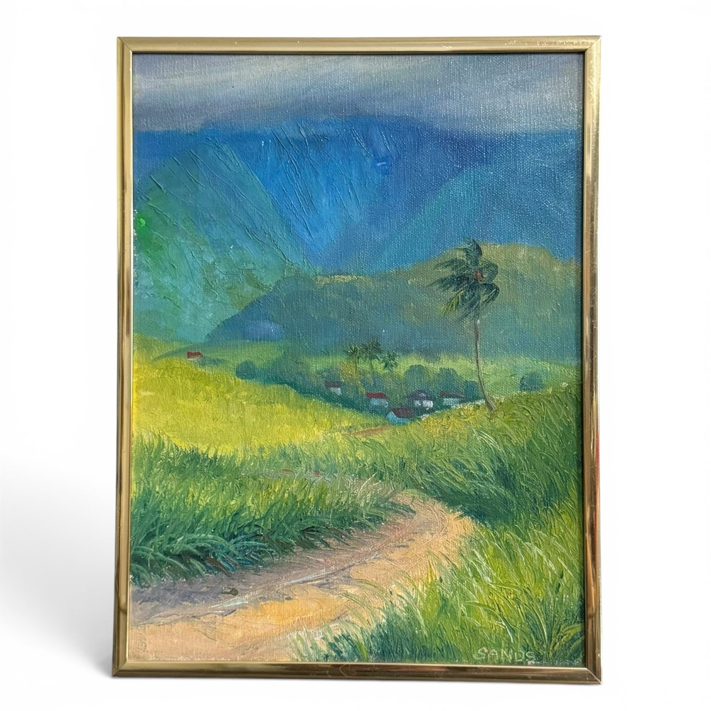 Stephen Sands Original Maui Hawaii Painting „Sugar Is King“ Signed Framed