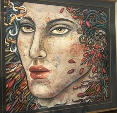 Enchanting Christina De Musee Framed Signed Original Acrylic And Oil Painting