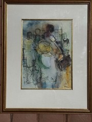 Soweto Township South Africa Street Scene – Painting – Joe Maseko (1940 – 2008)