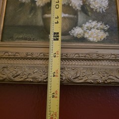 Framed Floral Still Life Painting White Flowers in Vase – Single Piece