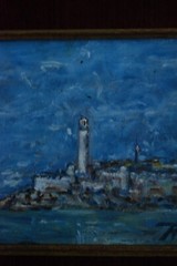 VTG SIGNED FRAMED OIL EL MORRO CASTLE & OLD HAVANA BAY, CUBA ARTIST: HECTO VIDAL