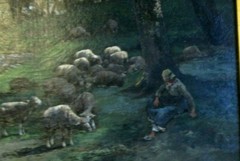 Charles Emile Jacque (1813-1894) Oil, Barbizon School, From Movie „Dark Waters“