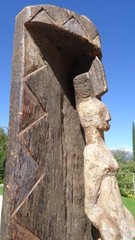 Idoma statue on board 78 cm Nigeria African Art