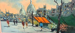 Expressionism oil painting oil painting masterpiece landscape city people 147
