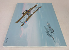 Raymond Waddey Painting WWI British RAF Sopwith Snipe Biplane Combat, 16″x20″