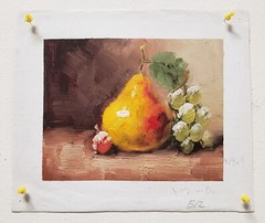 Fruit – #FT3B-12, 8×10 -100% Hand painted Oil Painting on Canvas, Canvas only