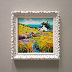 Ireland Original Painting Irish Cottage Oil Painting Unframed 6х6