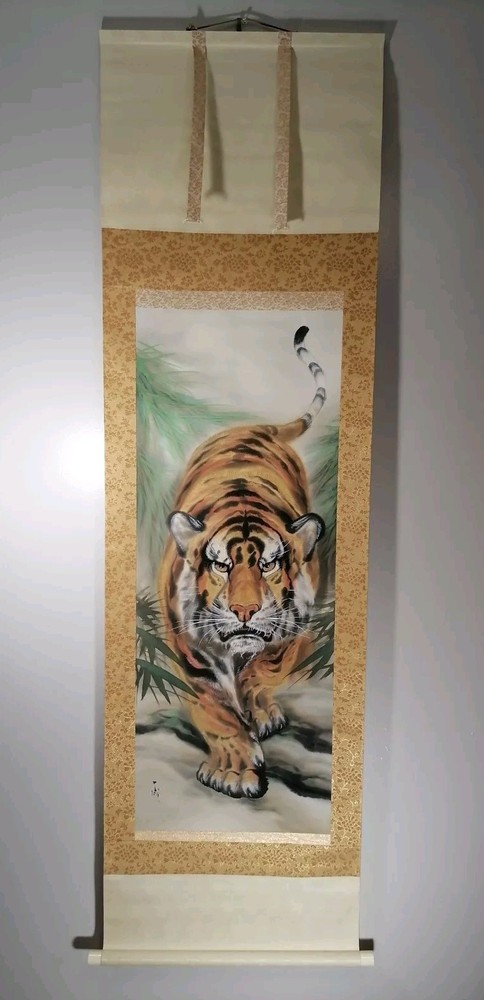 „Tiger Picture“ by Japanese painter Kazunari， in the mid-to-late 20th century