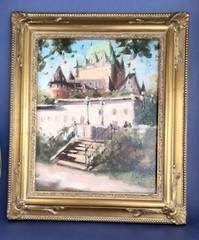 Vintage Acrylic on Canvas Original Michel Mailhot Painting Chateau Frontenac