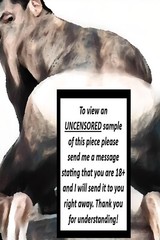 Original gay LGBTQ art giclée painting „Nude Michael“ signed/numbered
