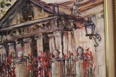 FRAMED ORIGINAL OIL EL TEMPLETE COLONIAL OLD HAVANA, CUBA ARTIST: HECTO VIDAL