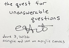 e9Art ACEO ‚the quest for unanswerable questions‘ outsider childlike art brut