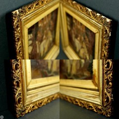 Antique 19th Century Original European School Interior Genre Scene Oil on Canvas