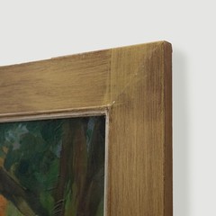 Framed 20th Century Oil – Timber Cottage