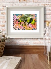 Honeybee Floral Original Abstract 9×12 Watercolor Paper Signed Contemporary