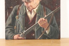 Oskar Schmitt oil painting painting hunter Upper Bavaria Bavaria around 1910 signed hunting