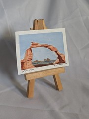 ACEO Original Gouache Painting, „Desert Vista“ 2.5×3 in