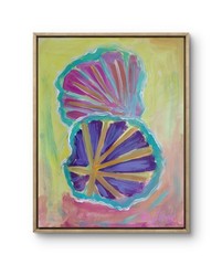 MONA VIVAR Original 14×11 Seashell Pop Beach Impressionism Fine Art Painting