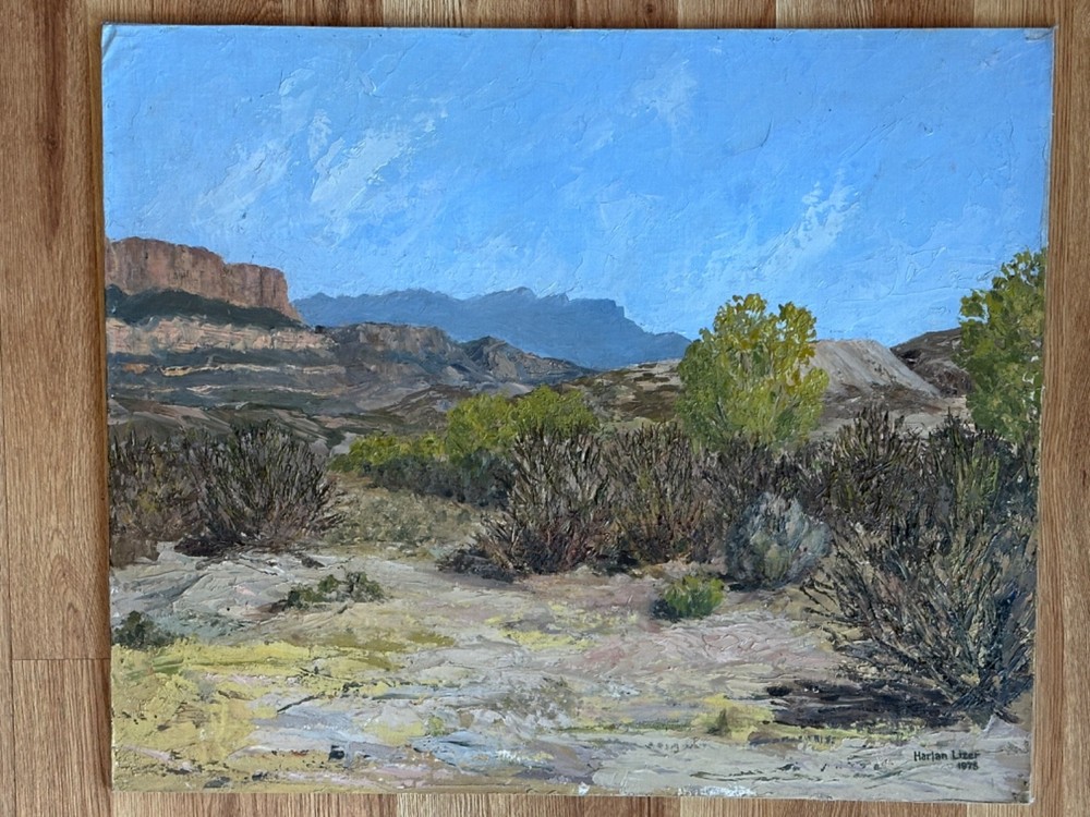 HARLAN LIZER ORIGINAL ACRYLIC PAINTING ON CANVAS PANEL „SPRING COMES“ 20″ X 24″