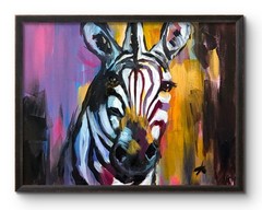 ZEBRA EXOTIC 14×11 ORIGINAL MODERN ART SAFARI COLLECTIBLE INTERIOR DESIGN