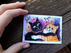 ACEO Custom painting from photo Pet portrait Watercolor Cat Dog Commission art