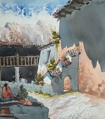 Beautiful Vintage Impressionist Painting of Cusco, Peru Colorful, Signed & FINE!