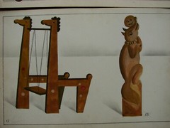 Ukrainian USSR Soviet 6 paintings sketches wooden toys for children sculpture