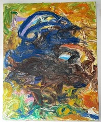 Original Heavy Textured Oil Painting, 20×16” Signed Barbara J Koivisto NYC
