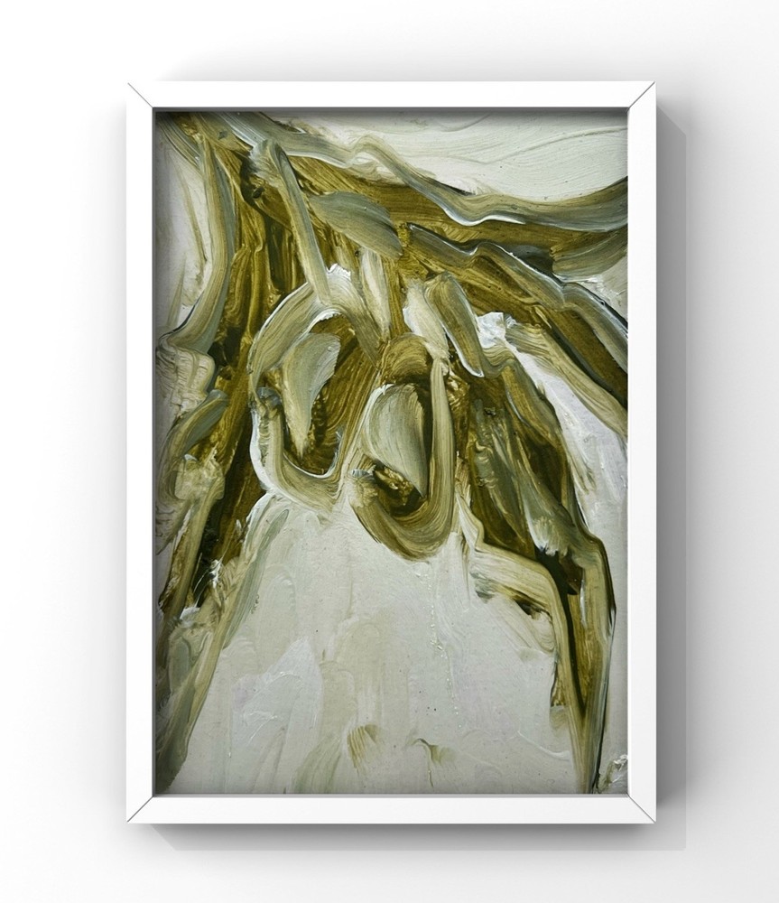 Olive Botanical Wall Accent Tiny Painting for Dining Room Wall Decorating 4×6”