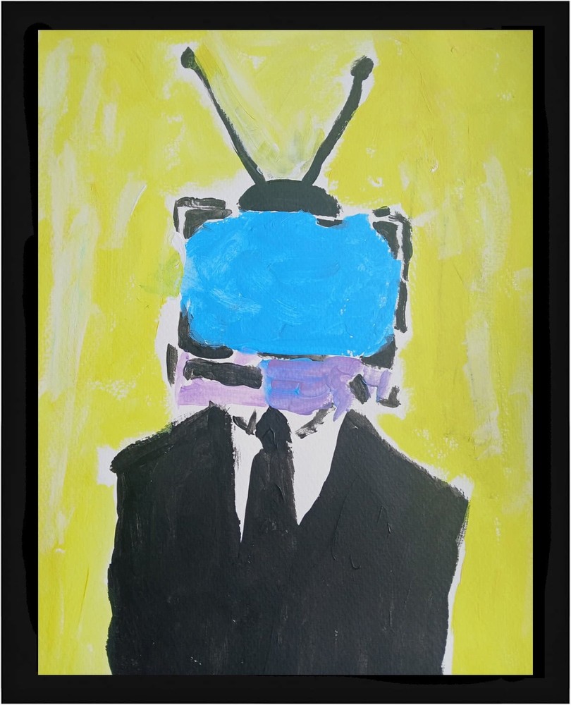 Abstract Expressionism 11 x 14 Watch out Colorful Painting Modern Street Art