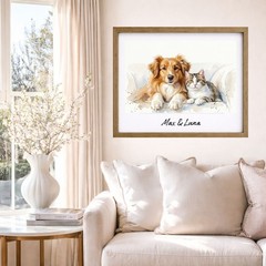 Pet Portrait,8×10 Custom Pet Portrait, Pet Portrait Custom,Watercolor Dog Print,