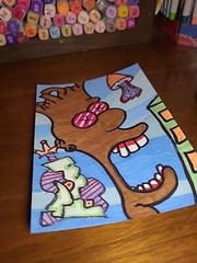 Original Art Paintings Mushroom City Jamican Bart King Of Hill Crown Building…