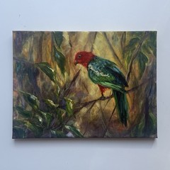 Australian King Parrot Original Art – Exotic Bird Nature Painting, 9×12 Inch Art