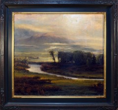 Gordon Brown Colorado Artist O/P. Mt Sopris on the Roaring Fork. 53″ x 57″
