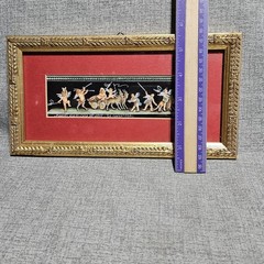 Italian Pompeii Inspired Framed Art Signed 1997 House of the Vettii La Corsa
