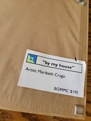 Vintage Maribeth Crago Erie Pa Artist Acrylic Painting „By My Home“ 21.5″w
