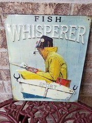 The Sport Norman Rockwell Collection Fish Whisperer 12″×10″ Metal Sigh