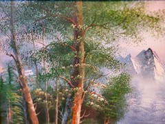 ✅Original Oil Painting Canvas Realism Summer Landscape Mount Signed Decor Art