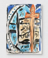 Abstract Painting on 9×12 Paper Original Expressionist Art Color Study