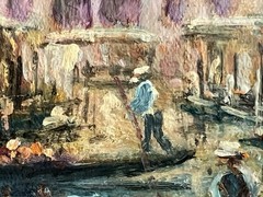 Luciano Rampaso (French, B. 1936) ~Le Grand Canal ~Venice Original Painting