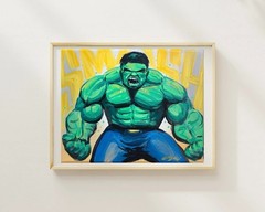 OSKI Hulk Smash 8X10 Canvas Fine Fan Art Original Expressionism Painting