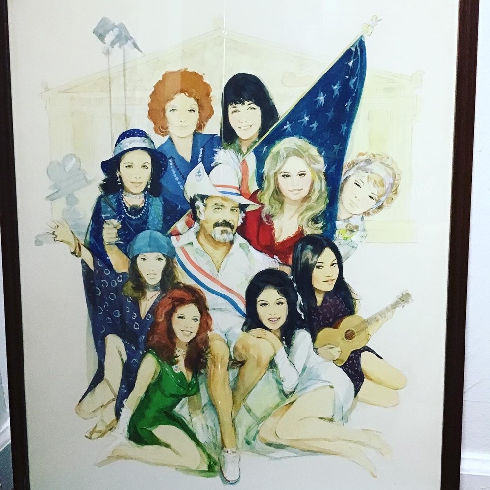 Nashville – Robert Altman – Incredible Original Art! Color Sketch Playboy Framed
