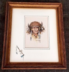 William T. Zivic Original Art Watercolor/ Pen/Ink Medicine Man ’76“